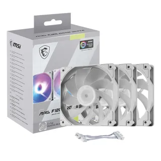 【MSI 微星】F120 ARGB WHITE-3RW 機殼散熱風扇(白色)