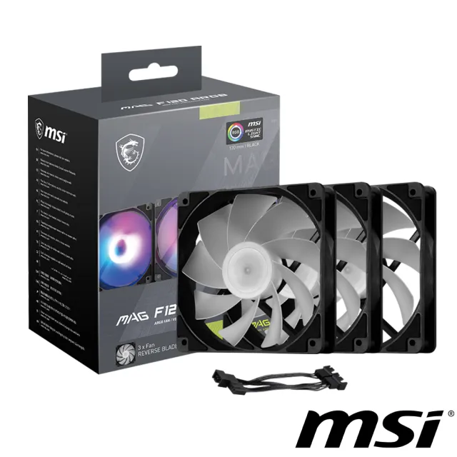 【MSI 微星】MAG F120 ARGB-3RB 機殼散熱風扇