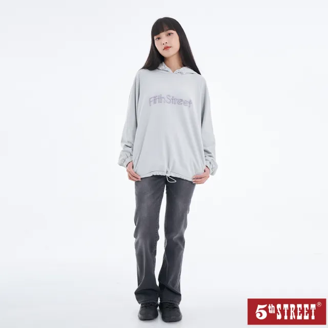 【5th STREET】雙11 女裝 牛仔褲 長褲 靴型褲 深灰(947441)