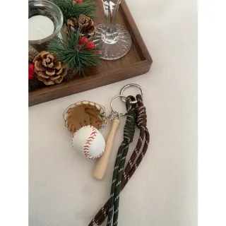 【MDMS】棒球迷你時尚復古吊飾 ins同款 運動風潮流配飾 棒球愛好者 收藏 鑰匙圈 登山繩配件F001