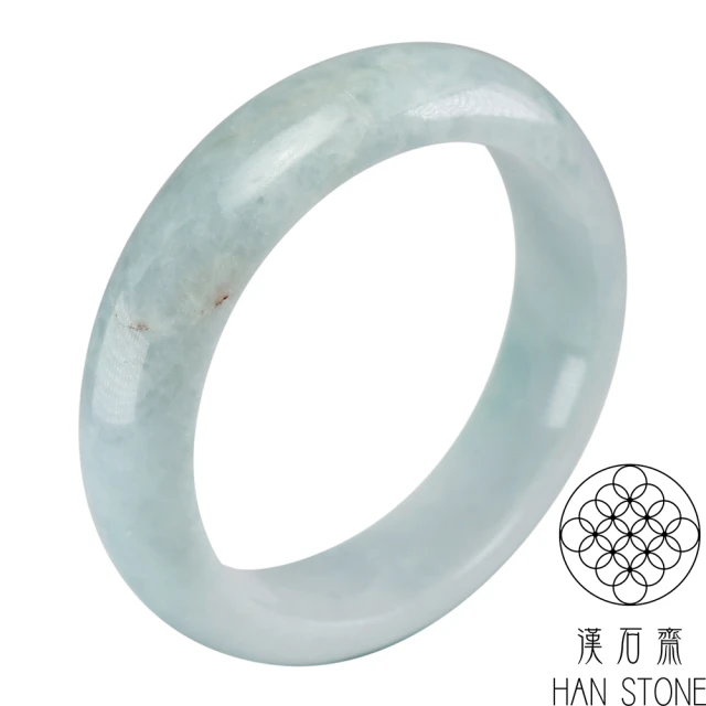 漢石齋 天然翡翠A貨 手鐲玉鐲 飄花種 福 利 品(手圍17.9/版寬16.5mm)