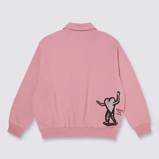 【VANS】官方旗艦 Artist Collection - Bolin 粉色長袖大學T
