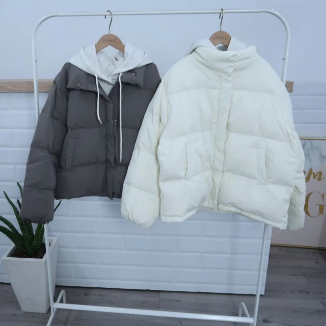 AVVJOY 艾薇卓爾 長版菱格羽絨外套(外套 大衣 麵包服