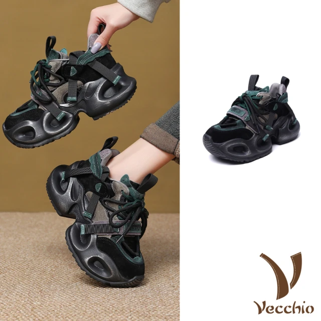 Vecchio 真皮短靴 厚底短靴/真皮頭層牛皮保暖厚絨舒適