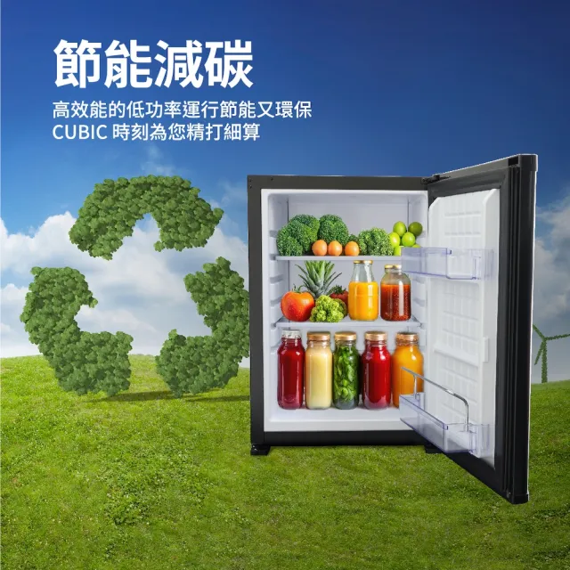 【Bianco di puro 彼安特】CUBIC δ 40公升半導體製冷冰箱(冷藏櫃/小冰箱/小冰櫃/宿舍冰箱/飯店冰箱)