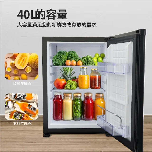 【Bianco di puro 彼安特】CUBIC δ 40公升半導體製冷冰箱(冷藏櫃/小冰箱/小冰櫃/宿舍冰箱/飯店冰箱)