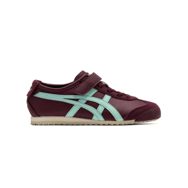 Onitsuka Tiger 鬼塚虎 官方旗艦店 KIDS棕底藍綠虎爪紋 MEXICO 66 大童鞋(1184A049-500)