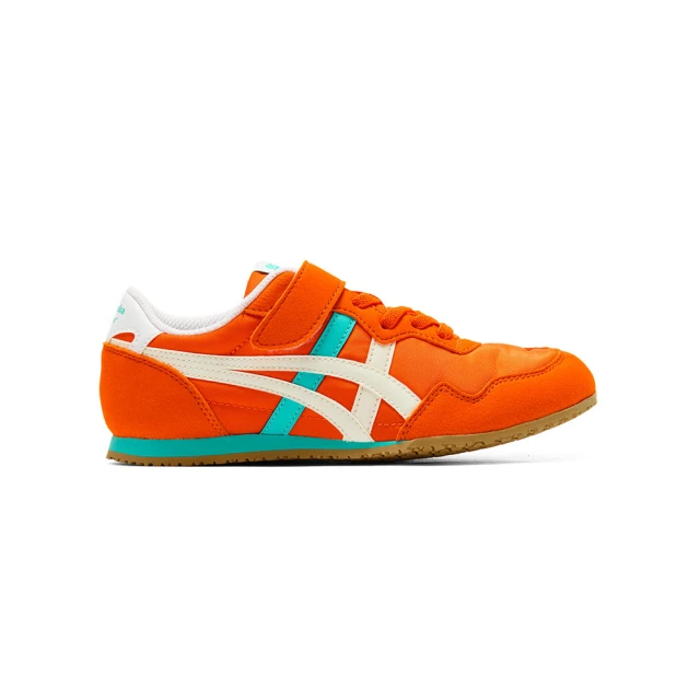 Onitsuka Tiger 鬼塚虎 官方旗艦店 KIDS橘底綠白虎爪紋 SERRANO 大童鞋(1184A086-601)