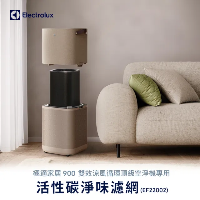 【Electrolux 伊萊克斯】極適家居900二合一空氣循環清淨機 活性碳凈味濾網(EF22002)