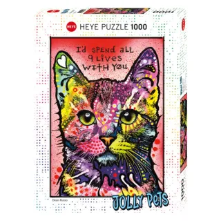 【雷諾瓦】九命怪貓/1000片拼圖/Jolly Pets/Dean Russo/HEYE(桌遊/益智/裝飾/送禮/禮物/療癒)
