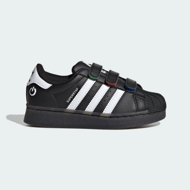 adidas 愛迪達adidas 愛迪達 SUPERSTAR LED 兒童運動休閒鞋(JI0505 童鞋 ORIGINALS小中童休閒鞋 黑)