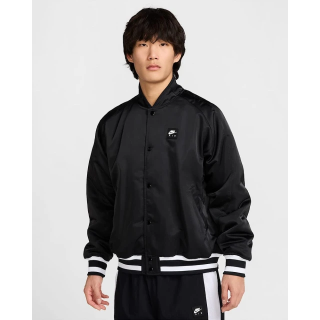 NIKE 耐吉 舖棉外套 保暖外套 保暖夾克 男款 AS M NIKE AIR VARSITY JKT 黑色(HJ0302010)