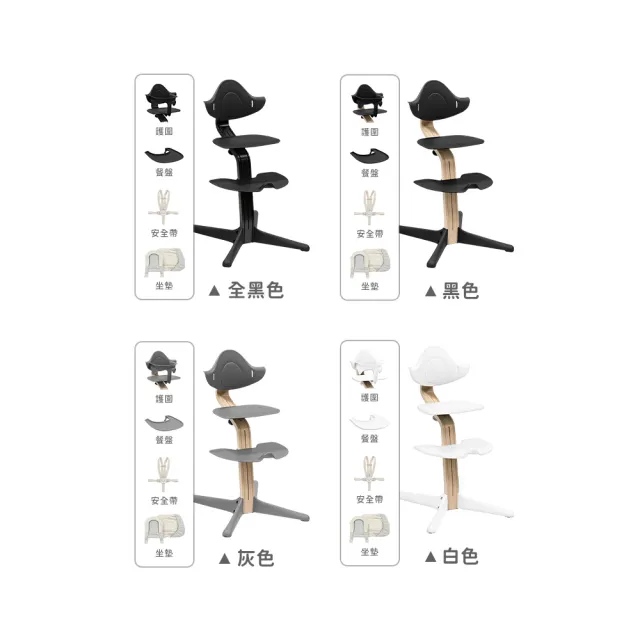 【STOKKE】官方授權 nomi 多階段成長椅 經典全配組 櫸木款(餐椅+護圍+餐盤+安全帶+坐墊)