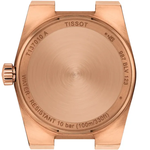 【TISSOT 天梭】PRX系列 玫瑰金鑽石石英女錶-25mm 618年中慶 推薦(T1370103350600)