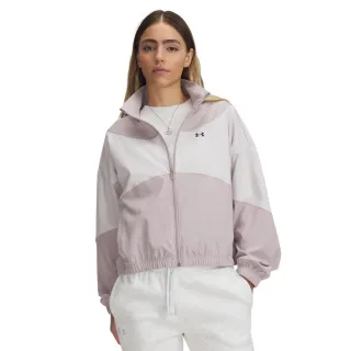 【UNDER ARMOUR】UA官方直營 女 Rival Woven 防潑水外套_1389631-009(粉白色)
