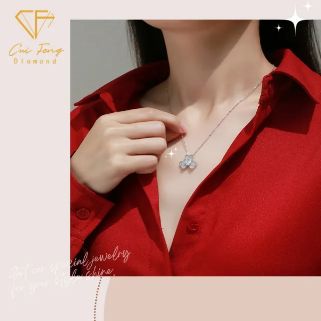 【CF Diamond】項鍊 莫桑鑽《眷顧》(雙11 1克拉  鑽石 項鏈  生日禮物)