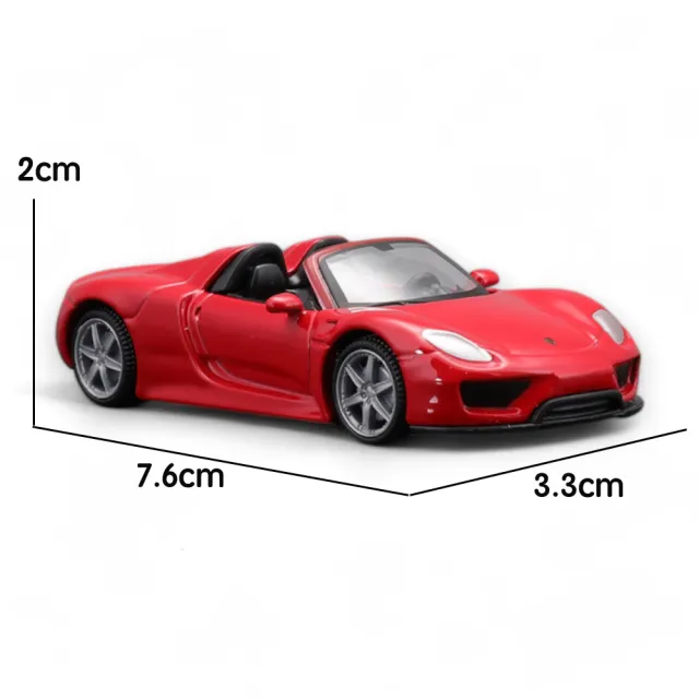 1:64模型車 Porsche 918 Spyder vs 911 GT2 911 TURBO(跑車模型 四車組合)