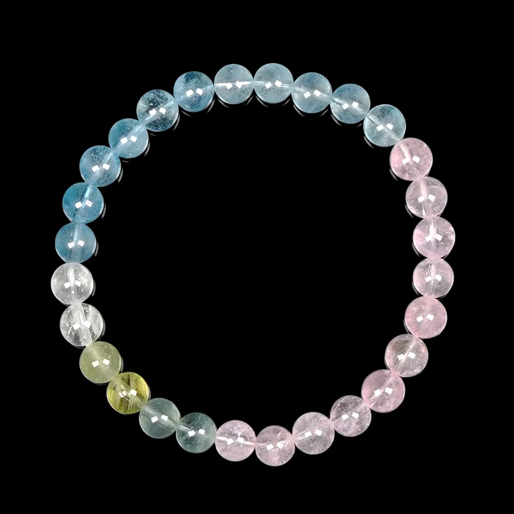 正佳珠寶】摩根石高品冰質彩虹6.4-6.8mm 彩虹摩根石手珠｜日本彈力繩- momo購物網- 好評推薦-2026年1月