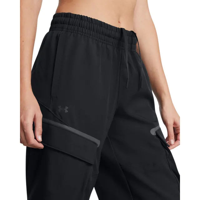 【UNDER ARMOUR】UA 女 Unstoppable Cargo 運動長褲_1386481-001(黑色)