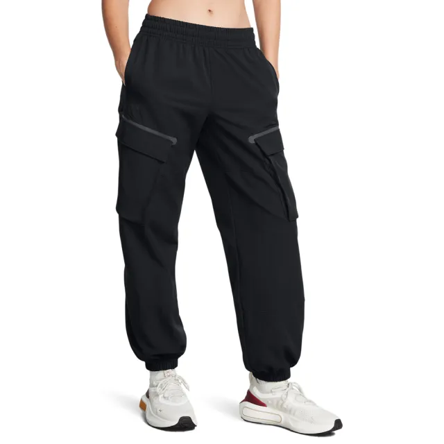 【UNDER ARMOUR】UA 女 Unstoppable Cargo 運動長褲_1386481-001(黑色)
