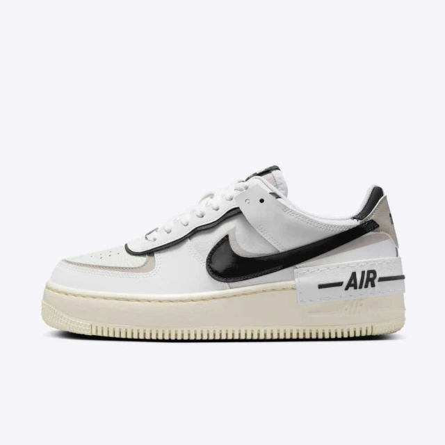 NIKE 耐吉NIKE 耐吉 W AF1 Shadow 女 休閒鞋 經典 復古 厚底 緩震 低筒 解構 白黑(DZ1847-110)