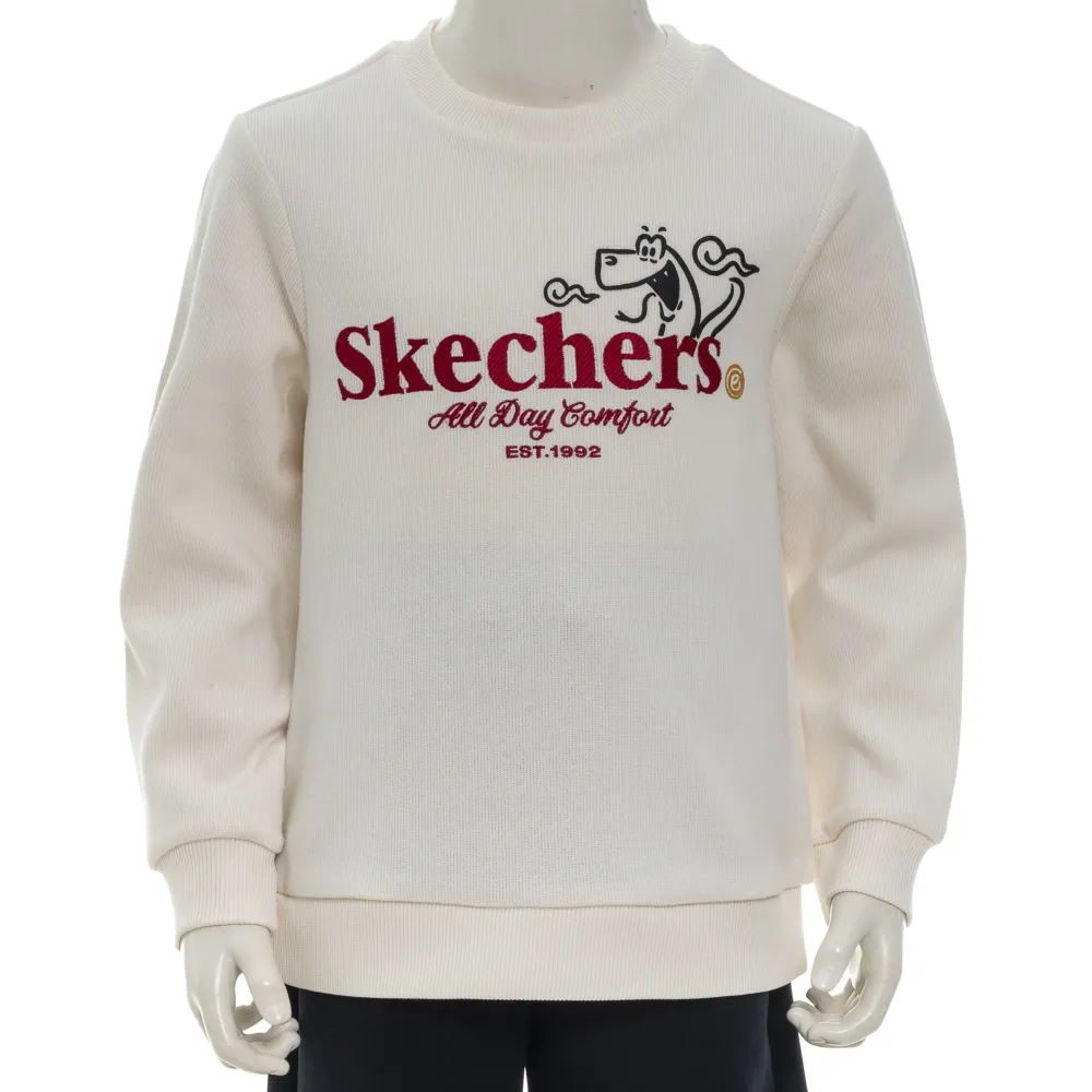 【SKECHERS】男童長袖衛衣(L125B009-01SV)