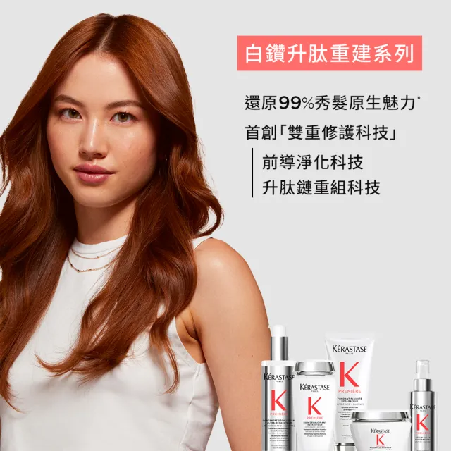 【KERASTASE 巴黎卡詩】白鑽升肽重建超前導精華 250ml(洗髮精/髮浴/精華/修護/養髮)