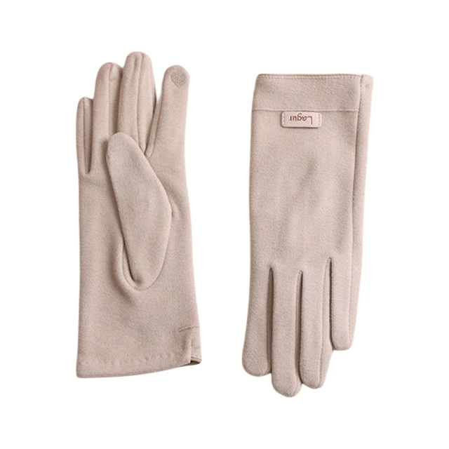 米蘭精品 羊絨手套觸控手套(保暖加絨加厚蝴蝶結女配件2色74