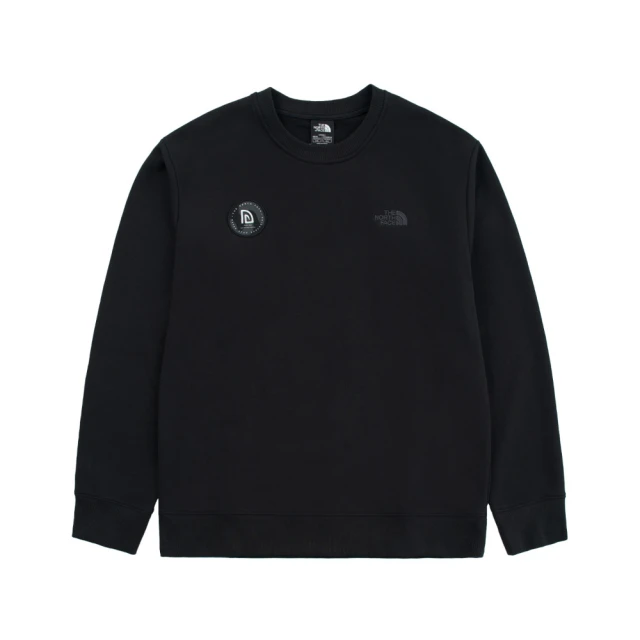 The North Face TNF 休閒 品牌印花長袖大學T U YOTS RLX FT CREW - AP 男 女 黑(NF0A8CFWJK3)