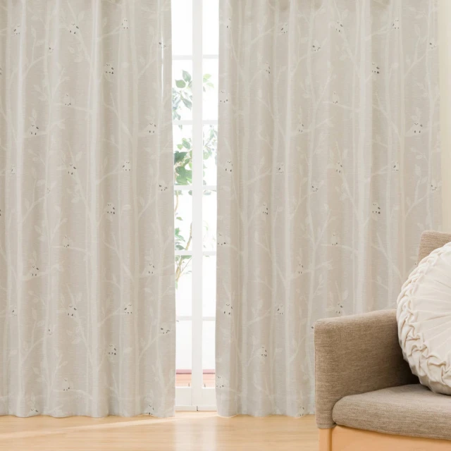 PLUSIEURS 北歐撞色拼接加長窗簾 落地窗(單件 寬1