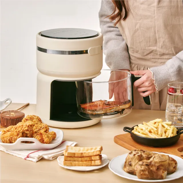 【G-PLUS 拓勤】GP-J02 樂透鍋 智慧玻璃氣炸鍋