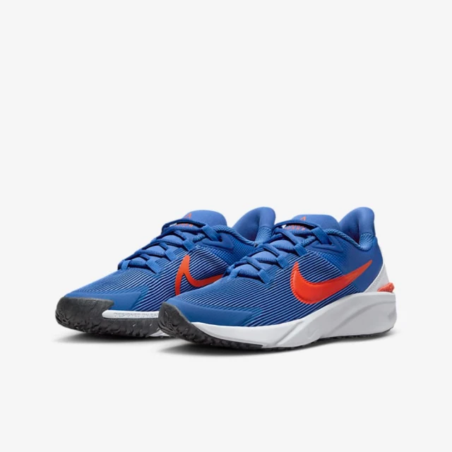 NIKE 耐吉NIKE 耐吉 慢跑鞋 女鞋 大童 運動鞋 緩震 STAR RUNNER 4 NN GS 藍紅 DX7615-402