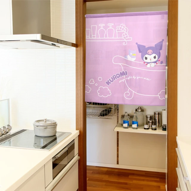 巴芙洛 日式侘寂風亞麻半透光 門簾85*90cm(門簾/風水