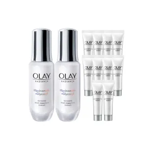 【OLAY 歐蕾】獨家限定★革糖素小白瓶 美白精華買60ml送60ml囤貨組(30ml x2 + 6mlx 10)