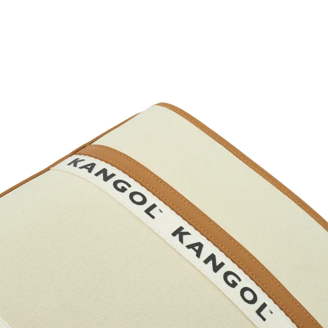 【KANGOL】袋鼠 帆布皮邊托特包 64528702