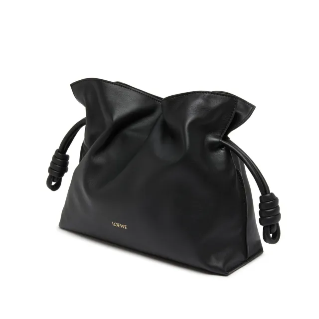 【LOEWE 羅威】Flamenco Clutch 中款 納帕小牛皮 手拿包 肩背包 斜背包 黑色