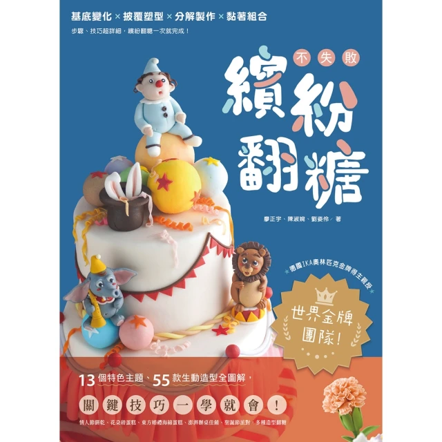 【momoBOOK】世界金牌團隊！不失敗繽紛翻糖：13個特色主題、55款生動造型全圖解，關鍵技巧一(電子書)