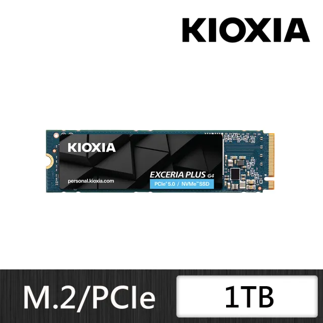 KIOXIA 鎧俠】EXCERIA PLUS G4 1TB M.2 2280 PCIe NVMe Gen5x4 SSD固態