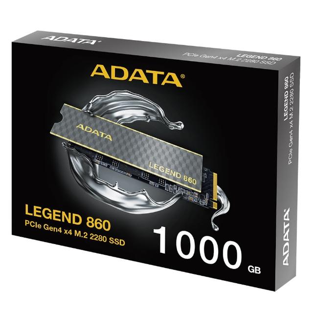 【ADATA 威剛】LEGEND 860 M.2 2280 PCIe NVMe 1000GB Gen4x4 固態硬碟(讀6000MB/寫4000MB*附散熱片)