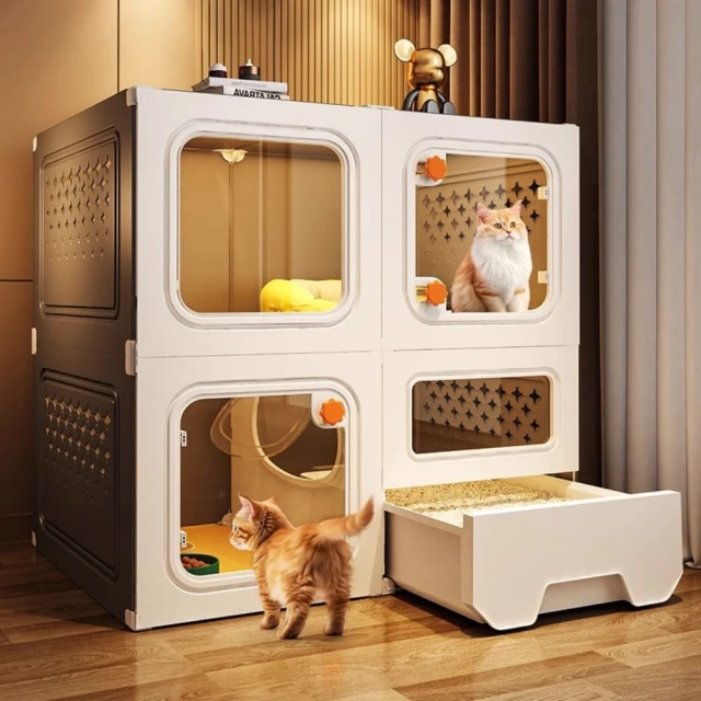 超微米 寵物圍欄 狗狗隔離自由組合 室內小型犬狗窩 帶衛生間