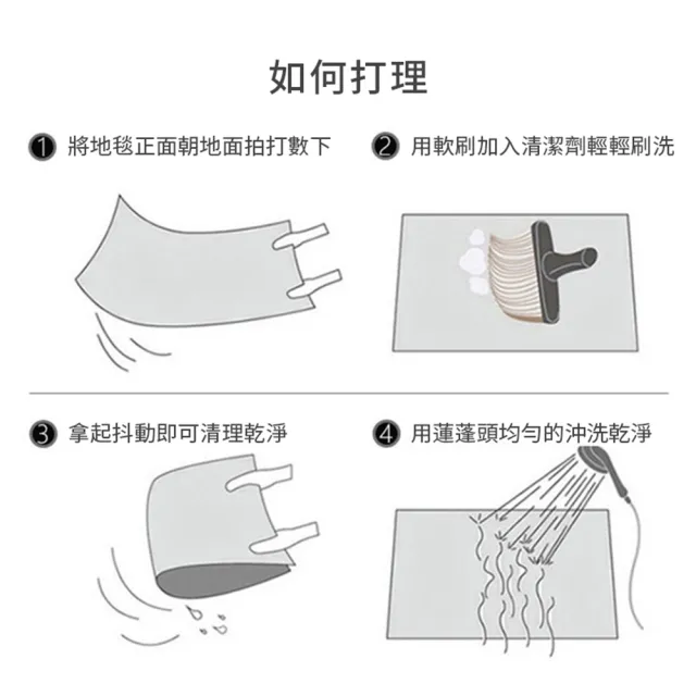 【半島良品】買1送1-侘寂風北歐加大水晶絨止滑地毯200x140(客廳地毯/保溫保暖地墊)