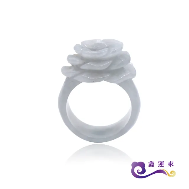 【鑫運來】◎花開富貴翡翠玉戒