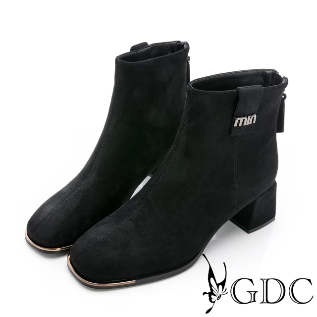 GDC 麂皮感名媛風格氣質短靴-摩卡棕(428694-14)