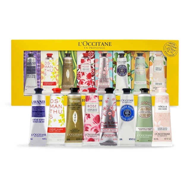 L’Occitane 歐舒丹L’Occitane 歐舒丹 30ml護手霜8件套組(薰衣草+桂花+馬鞭草+玫瑰+櫻花+乳油+杏仁+橙花-國際航空版)