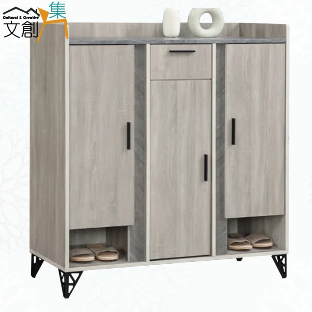 文創集 包爾4尺三拉推門衣櫃(三色可選+內含側拉穿衣鏡)折扣