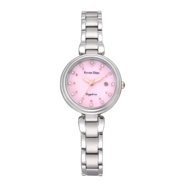 【Roven Dino 羅梵迪諾】靜謐時光時尚腕錶-銀X粉(RD6107S-338P)