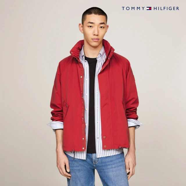 Tommy Hilfiger 官方旗艦館 標誌貼飾防水帆船外套_紅色