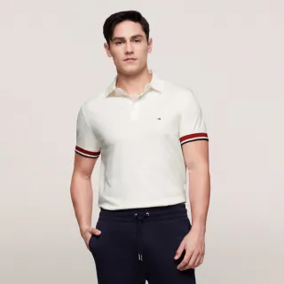 【TOMMY HILFIGER】官方旗艦館 雙面棉質針織袖口 Polo 衫_裸色