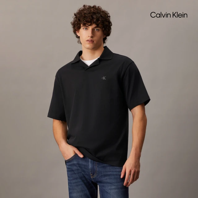 Calvin Klein 官方旗艦館 CK 對比色開領 Po