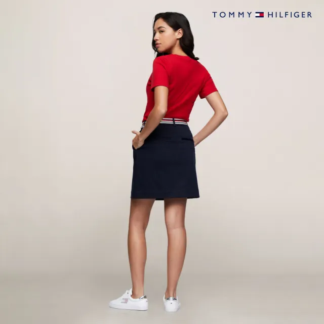 【TOMMY HILFIGER】官方旗艦館 旗幟刺繡圓領 T 恤_紅色